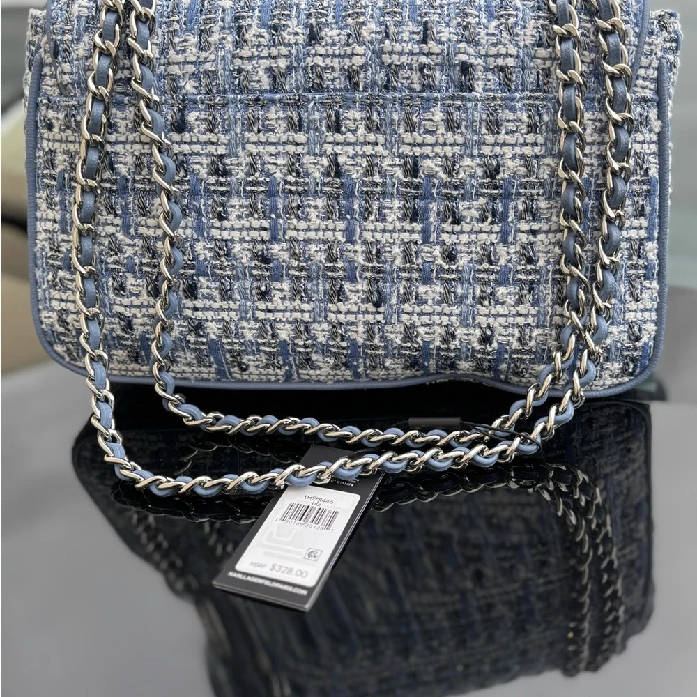 Karl Lagerfeld Chic Blue Tweed Women’s Bag GIFT READY🌺 - Picture 5 of 6